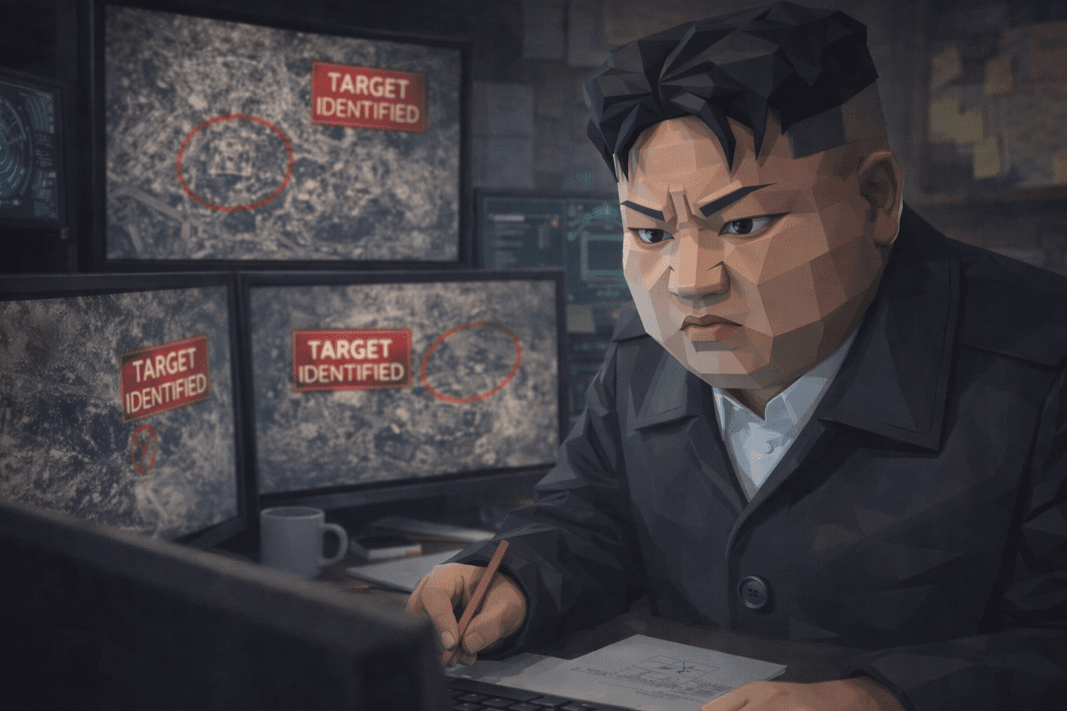 Kim Jong Un in the war room