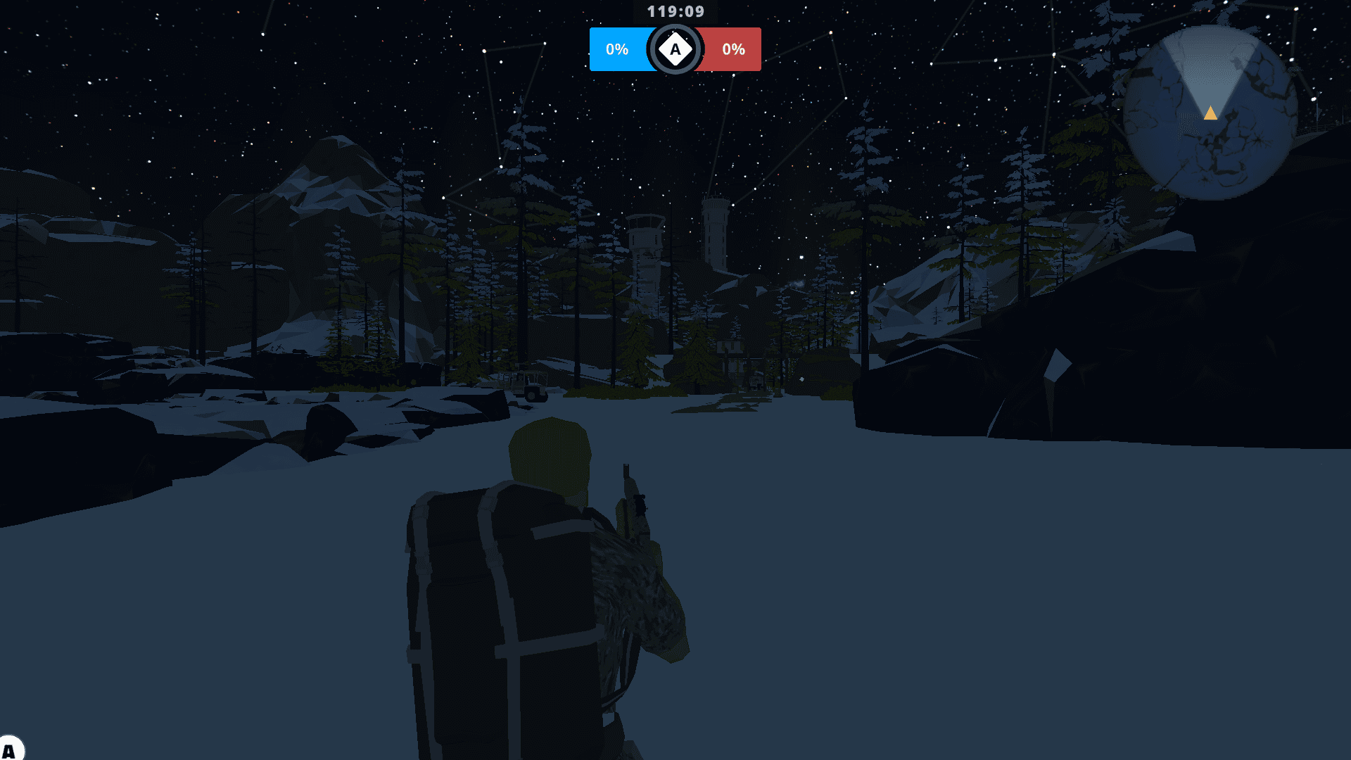 Arctic front, night — in-game