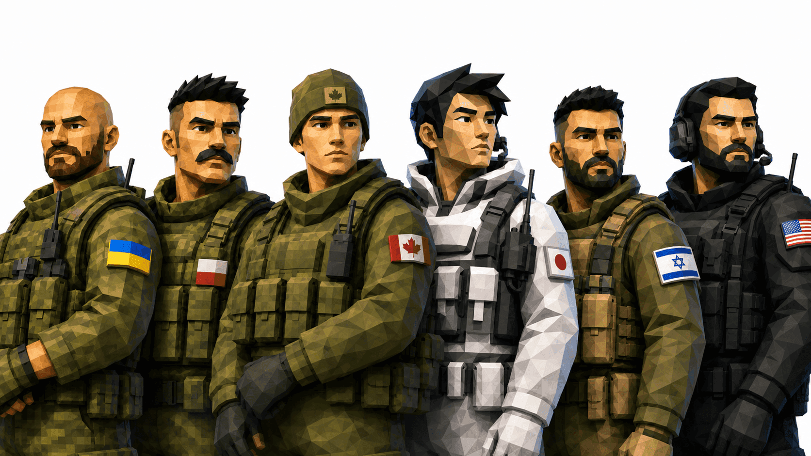 Operators from every nation on the front