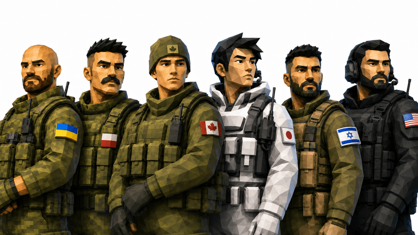 Operators from every nation on the front